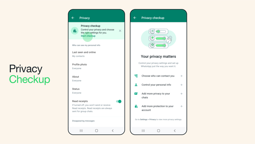 WhatsApp Privacy Settings for Android