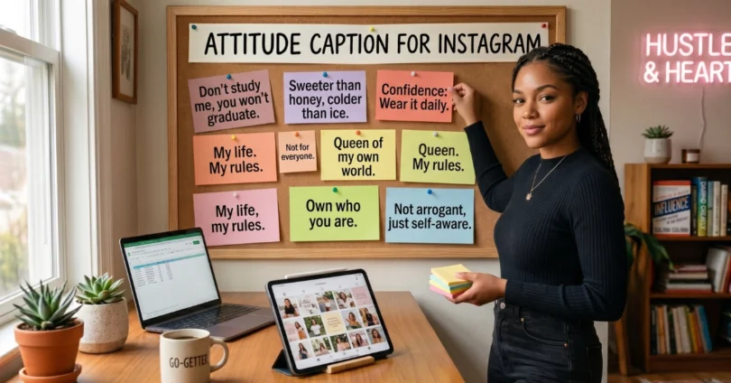 attitude caption for instagram