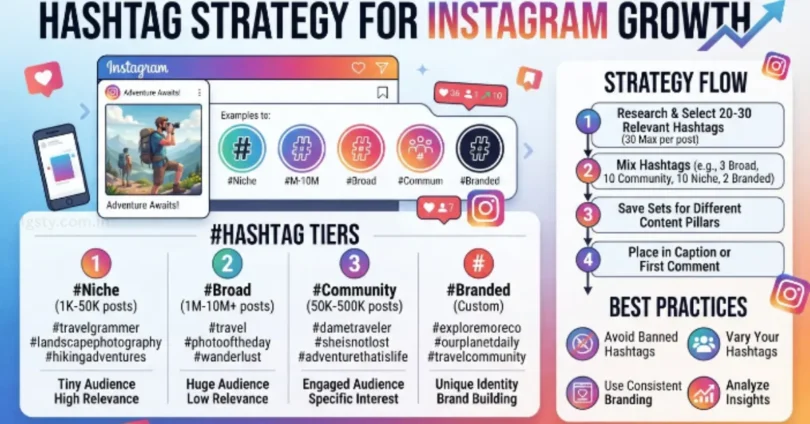 hashtag strategy instagram growths